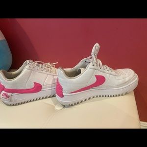 WOMENS AIR FORCE 1s PINK LABEL SIZE 8 1/2 WOMENS